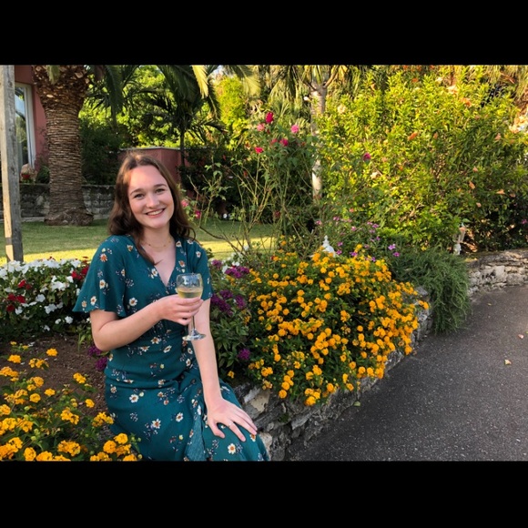 Green Miami floral midi dress size: XXS - Picture 4 of 5